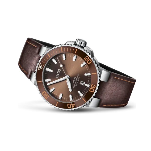Oris Aquis Date Otomatik Kahverengi 01733773041520752412EB Görsel 1