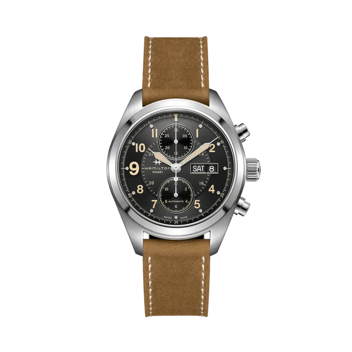 Hamilton Khaki Field Auto Chrono Otomatik Siyah H71616535