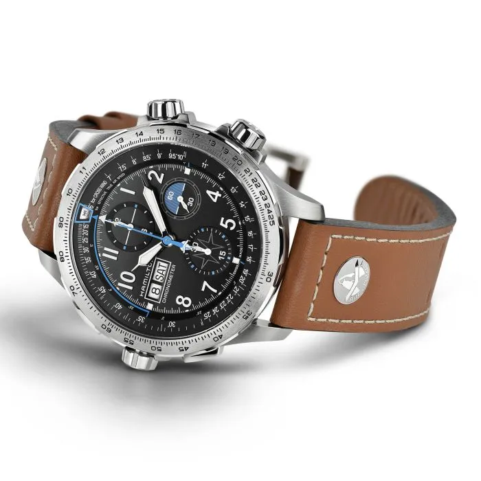 Hamilton Khaki Aviation Khaki X Wind Air Zermatt Auto Chrono Black H77776531 detay görseli 4