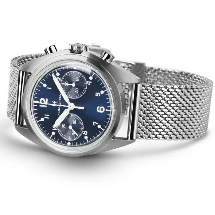 Hamilton Khaki Aviation Pilot Pioneer Mechanical Chrono Blue H76409140 detay görseli 1