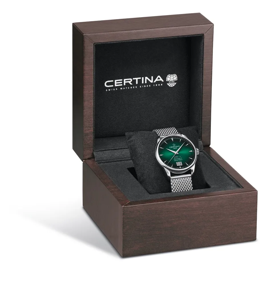Certina DS-1 Big Date Powermatic 80 60th Anniversary DS Concept Special Edition Otomatik Yeşil C0294261109160 detay görseli 4