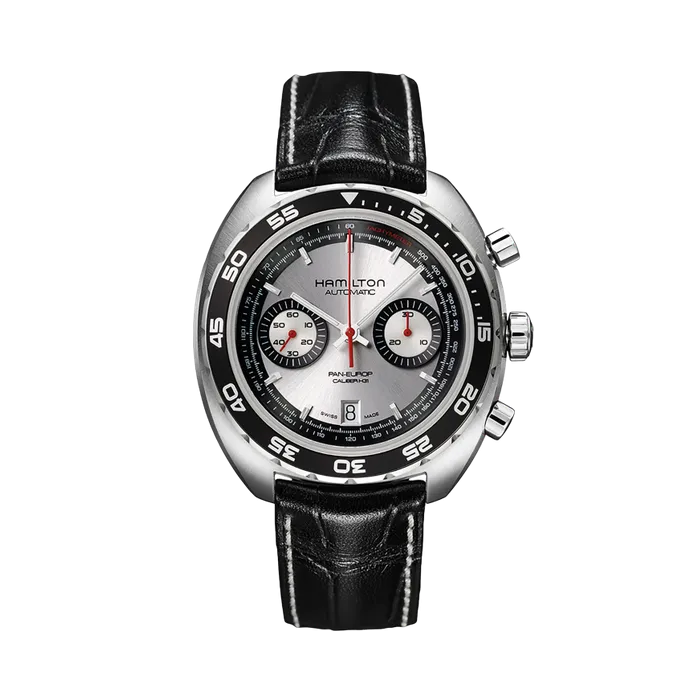 Hamilton American Classic Pan Europ Auto Chrono Otomatik Gümüş H35756755