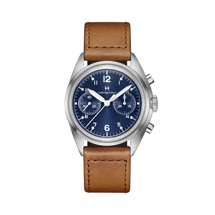 Hamilton Khaki Aviation Pilot Pioneer Mechanical Chrono Blue H76409540