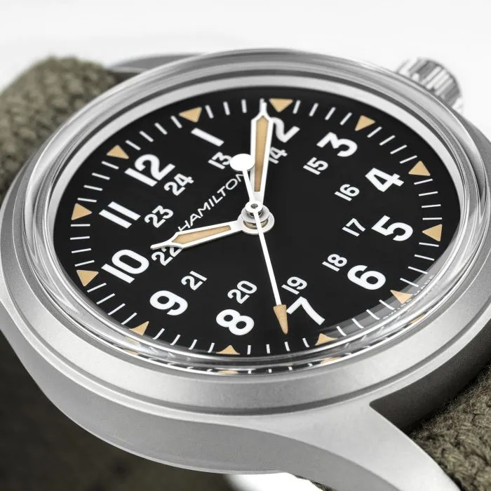 Hamilton Khaki Field Mechanical Siyah H69399930 detay görseli 4