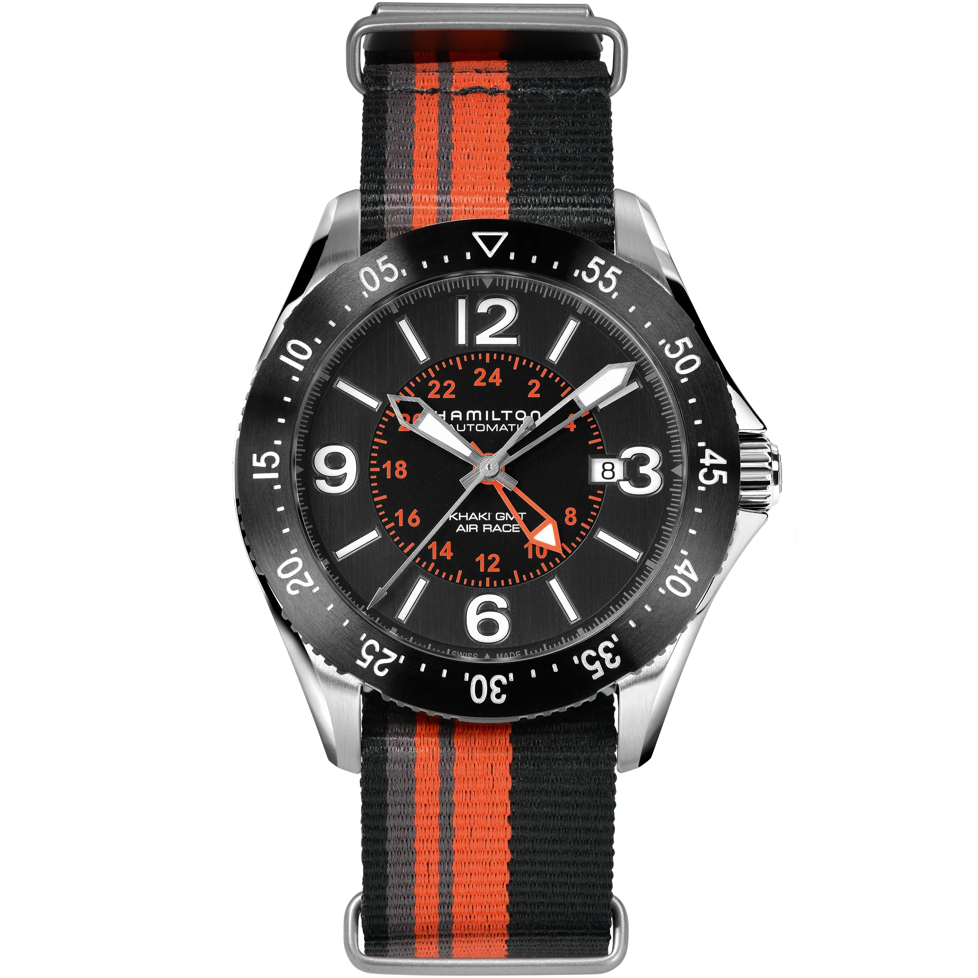 Hamilton Khaki Aviation Khaki Pilot GMT Auto Otomatik Siyah H76755131 detay görseli 1