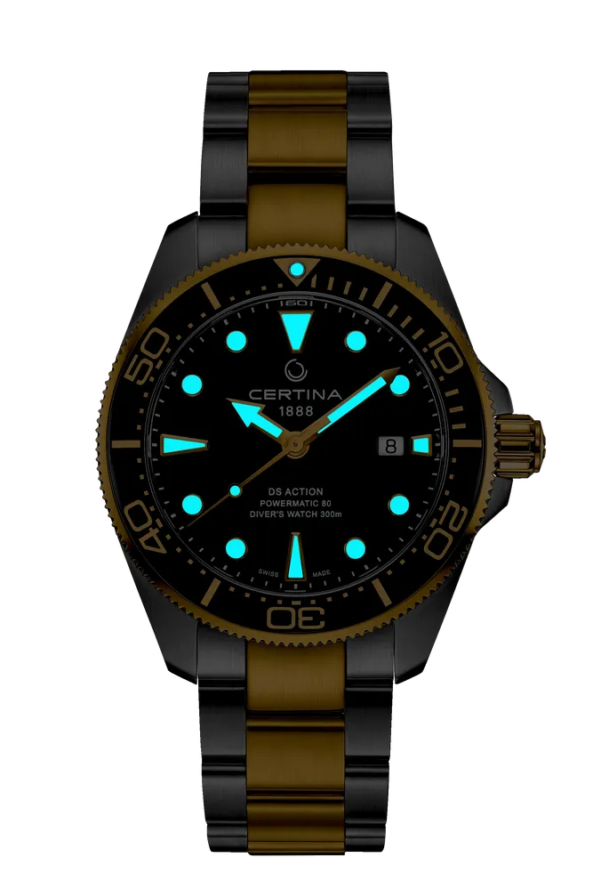 Certina DS Action Diver 43mm Powermatic 80 Otomatik Siyah C0326072205100 detay görseli 1