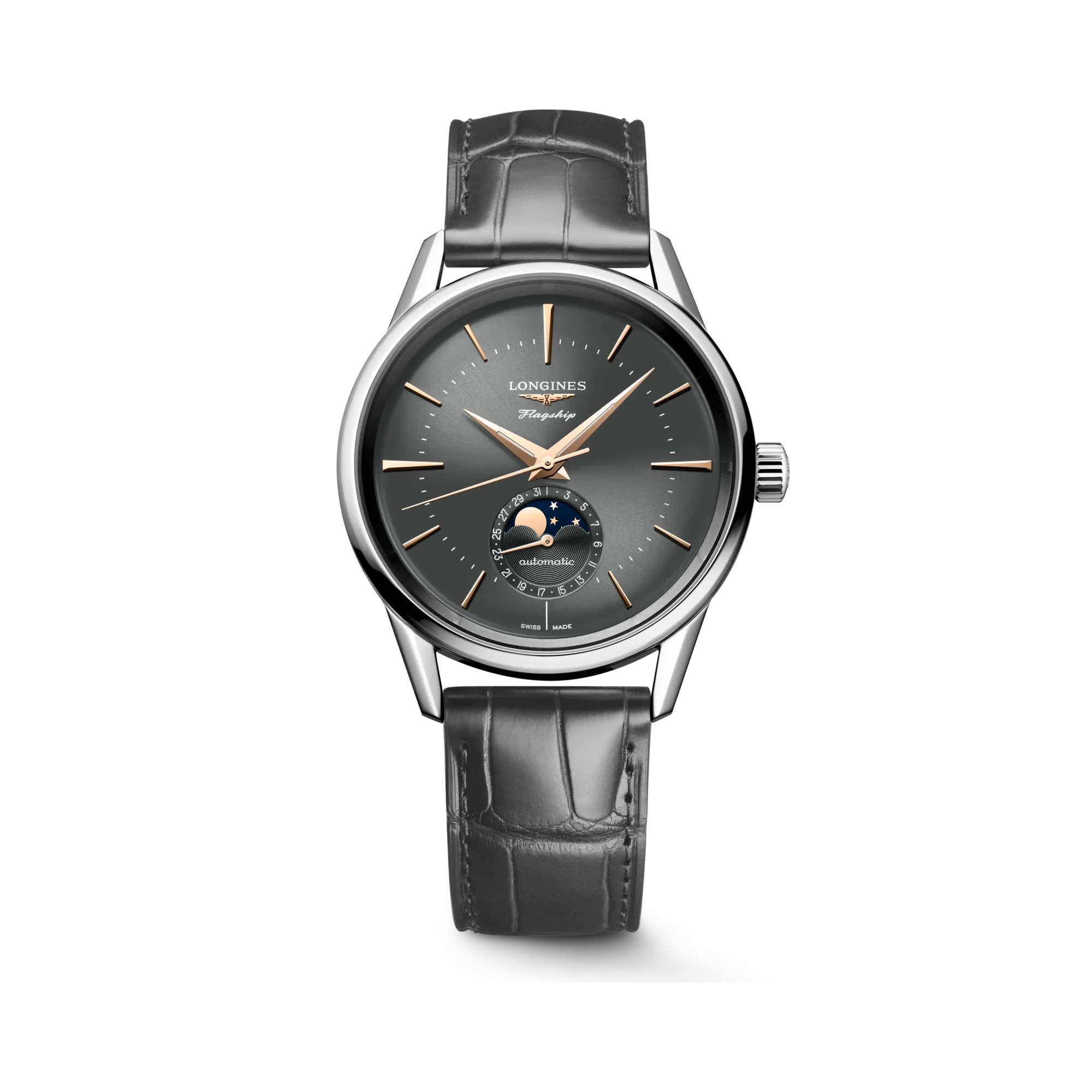 Longines Flagship Heritage Moonphase Otomatik Antrasit L48154522