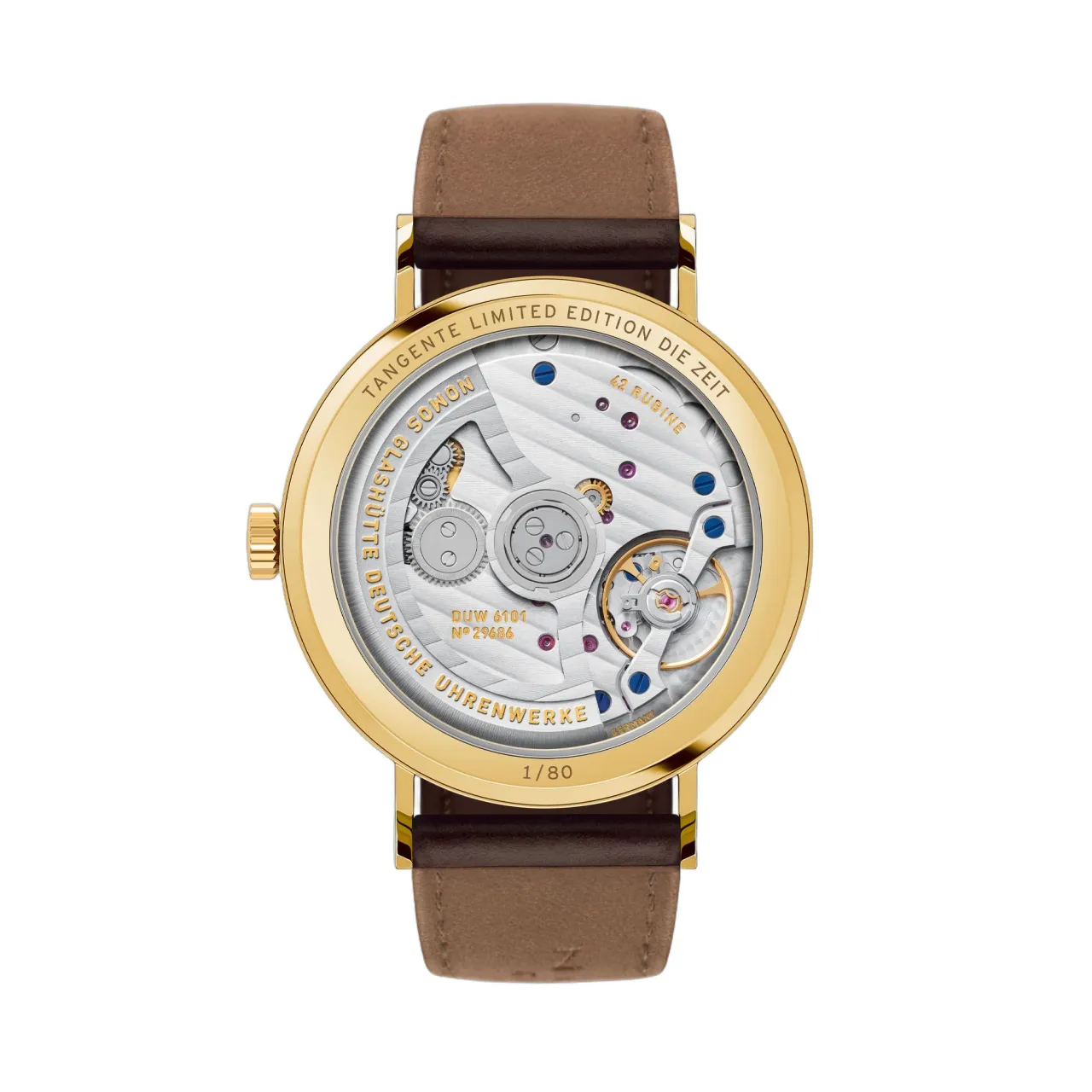 NOMOS Glashütte Tangente Gold Neomatik 38 Update DIE ZEIT 195S2 detay görseli 4