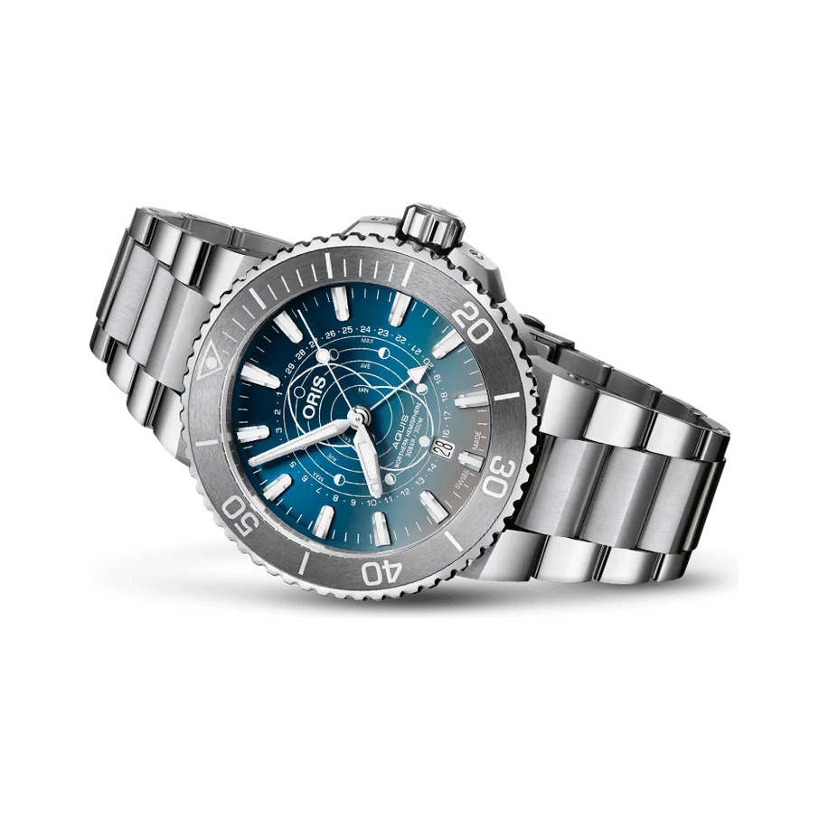 Oris Aquis Dat Watt Limited Edition Otomatik Mavi 0176177654185SET