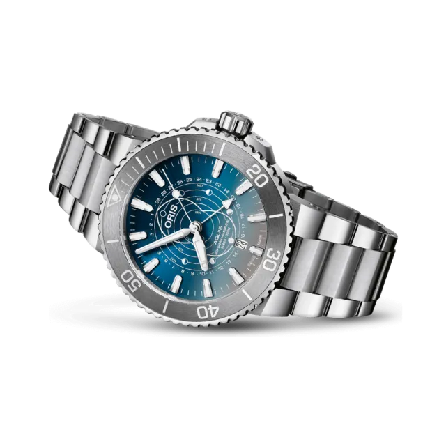 Beğenmek için çift tıkla Oris Aquis Dat Watt Limited Edition Otomatik Mavi 0176177654185SET Görsel 1