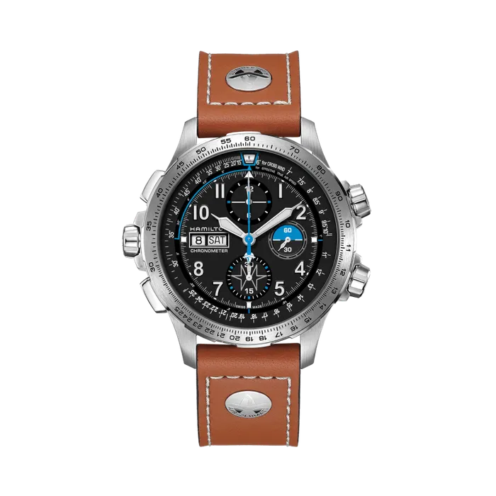 Hamilton Khaki Aviation Khaki X Wind Air Zermatt Auto Chrono Black H77776531