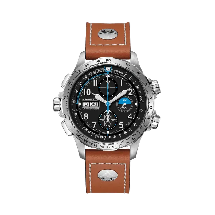 Hamilton Khaki Aviation Khaki X Wind Air Zermatt Auto Chrono Black H77776531