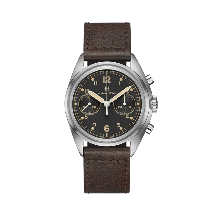 Hamilton Khaki Aviation Pilot Pioneer Mechanical Chrono Black H76409530