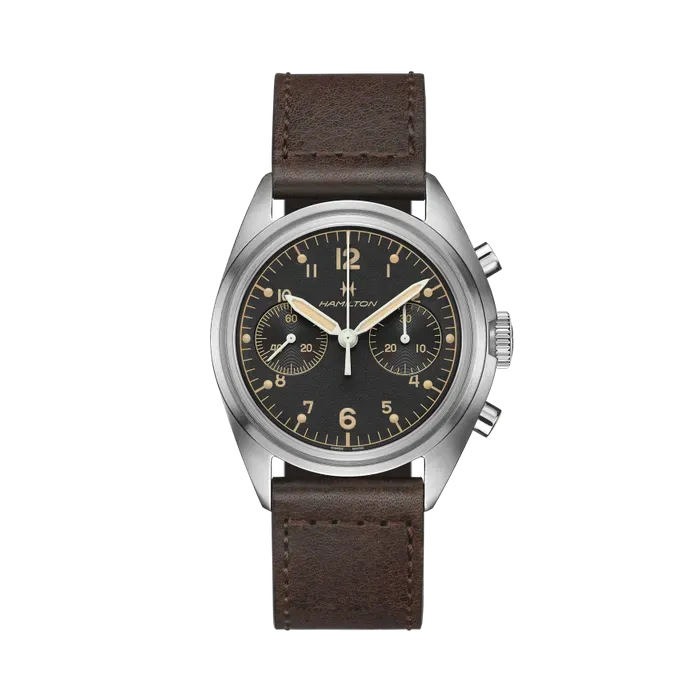 Hamilton Khaki Aviation Pilot Pioneer Mechanical Chrono Black H76409530