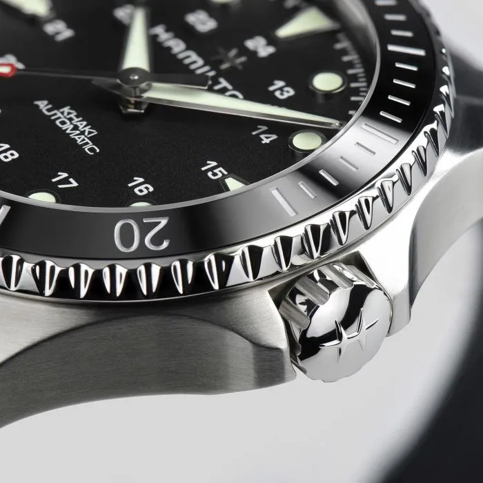 Hamilton Khaki Navy Scuba Auto Otomatik Siyah H82515330 detay görseli 4