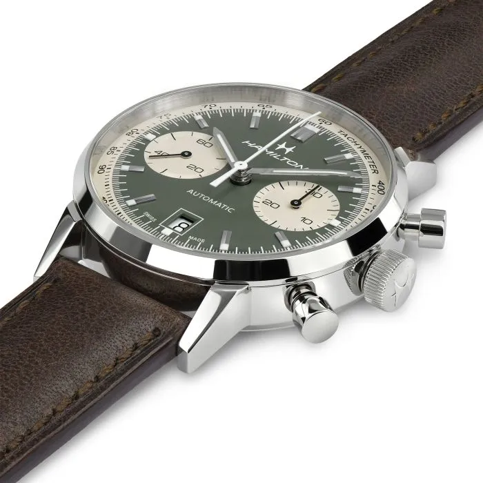 Hamilton American Classic Intra-Matic Auto Chrono Yeşil H38416560 detay görseli 1