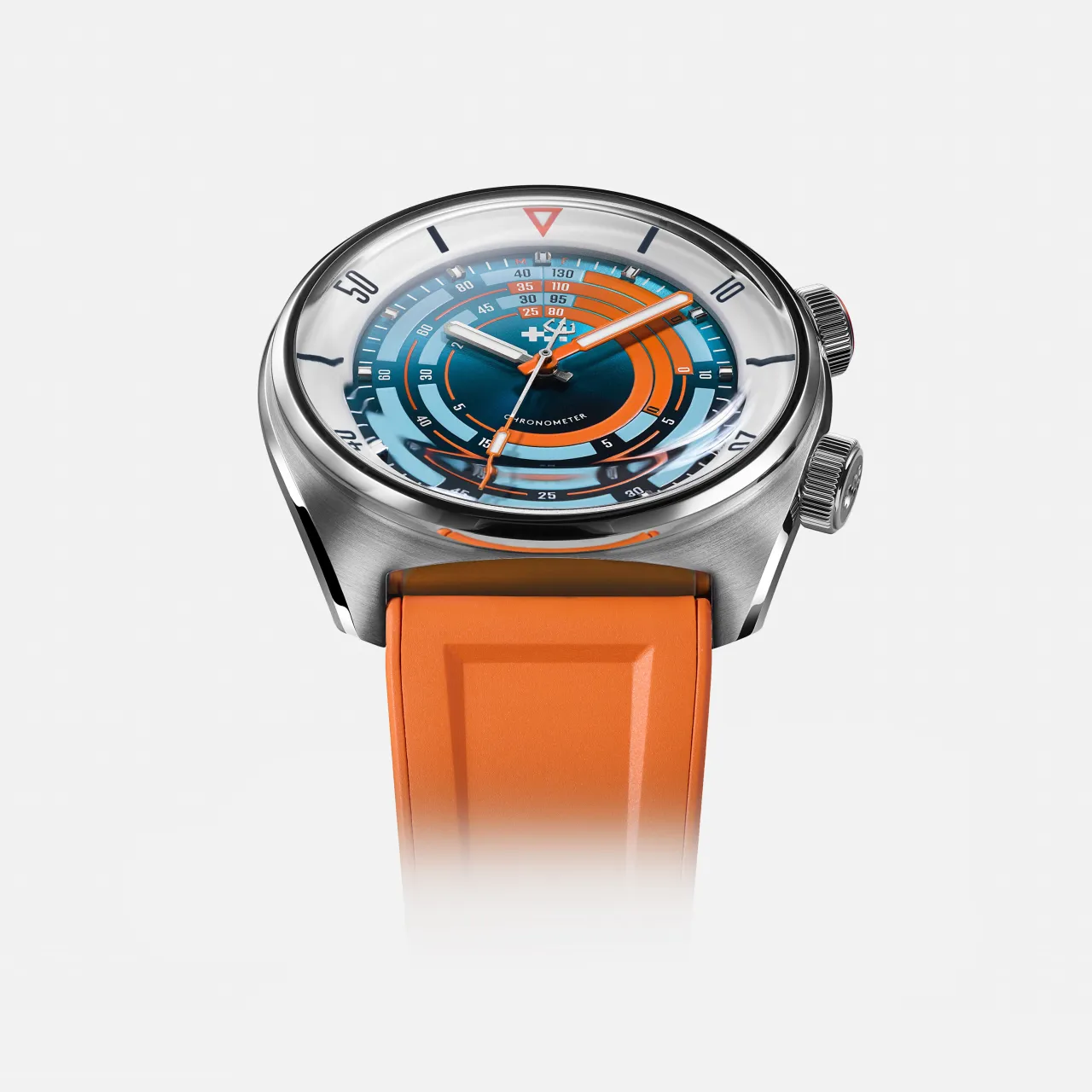 Christopher Ward C65 Super Compressor Elite Otomatik Mavi Turuncu C6541CSC2S0WB0RO detay görseli 5