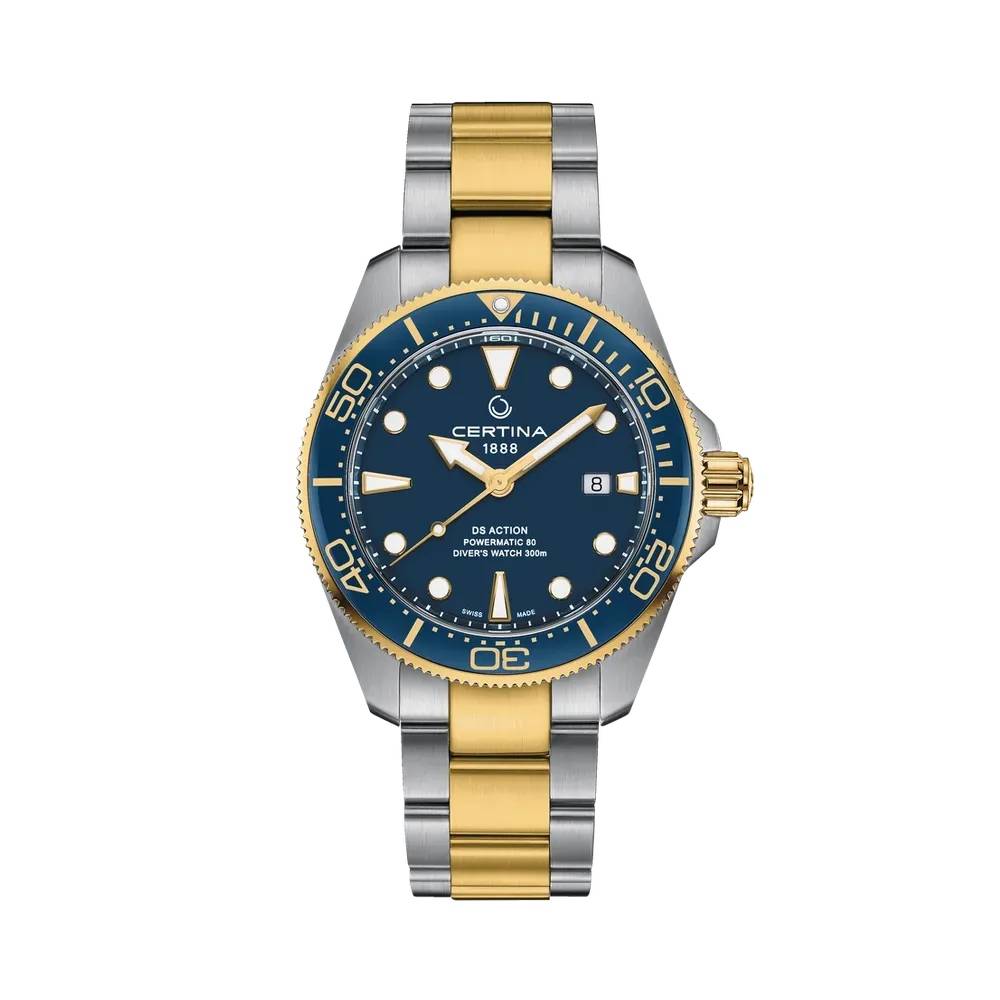 Certina DS Action Diver 43mm Powermatic 80 Otomatik Mavi C0326072204100