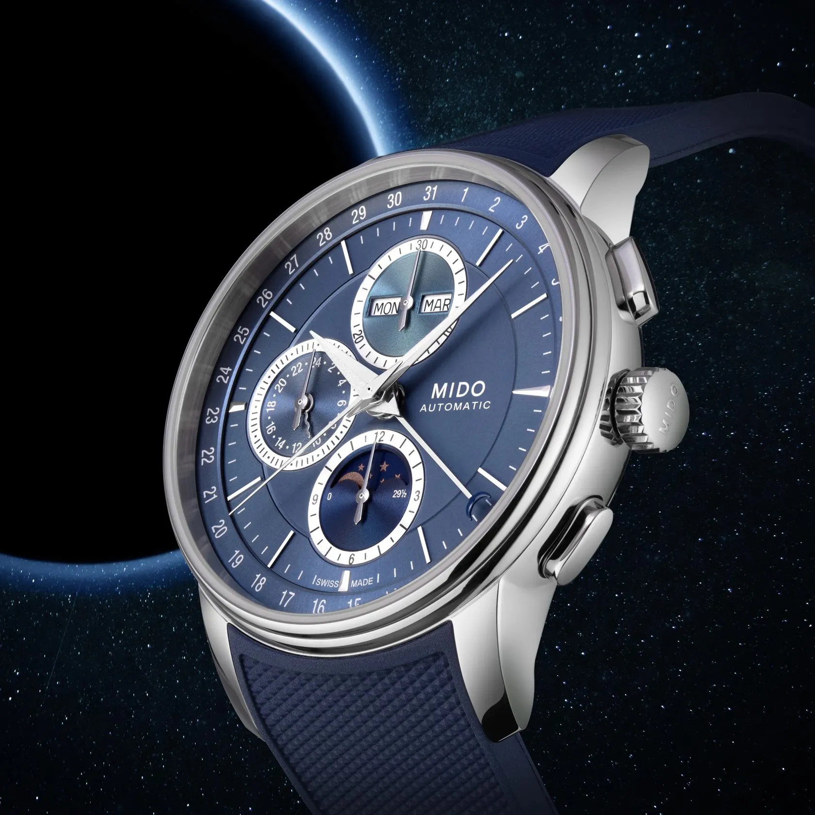 Mido Baroncelli Chronograph Moonphase Otomatik M0276251704100 detay görseli 5
