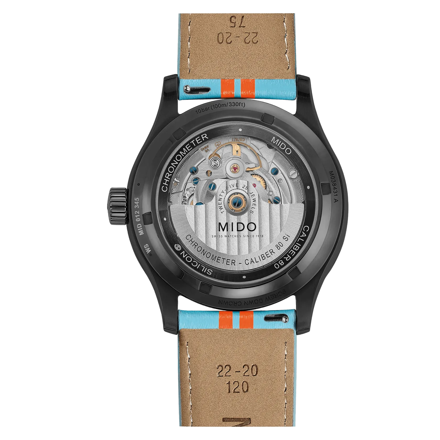 Mido Multifort Chronometer 1 Racer Otomatik Siyah M0384313605100 detay görseli 2