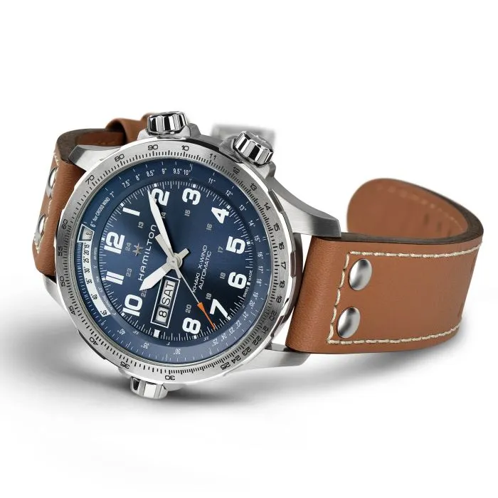 Hamilton Khaki Aviation X-Wind Day Date Auto Mavi H77765541 detay görseli 3