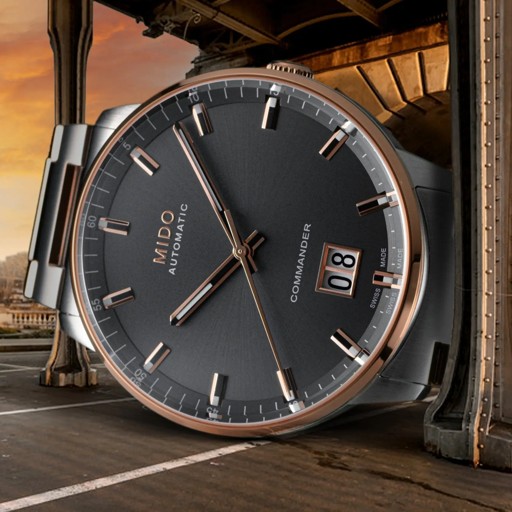 Mido Commander Big Date Otomatik Anthracite M0216262206100 detay görseli 4