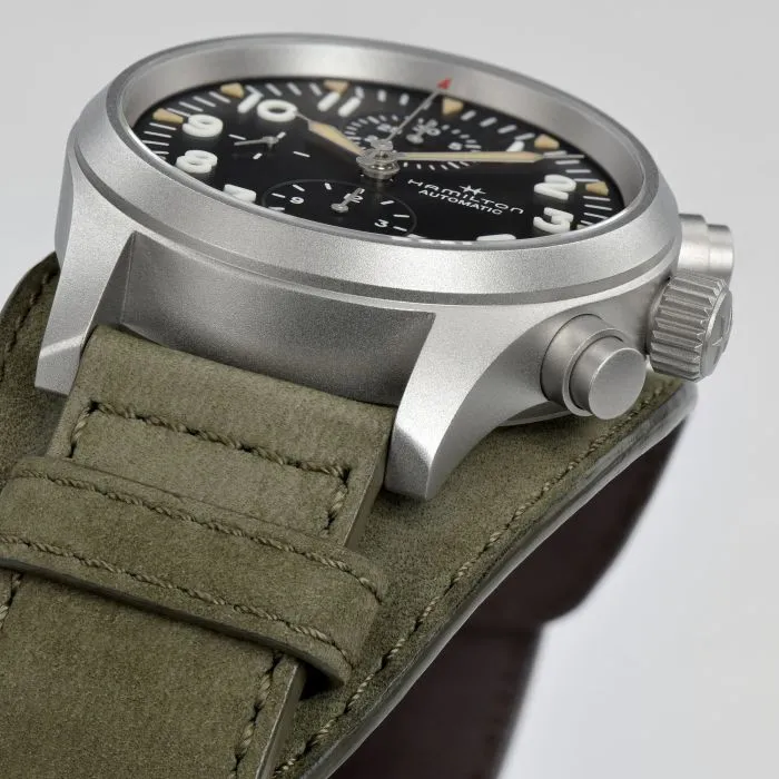 Hamilton Khaki Field Auto Chrono Otomatik Siyah H71706830 detay görseli 4