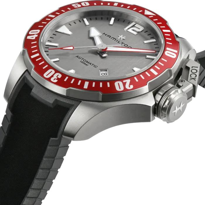 Hamilton Khaki Navy Frogman Titanium Auto Grey H77805380 detay görseli 1