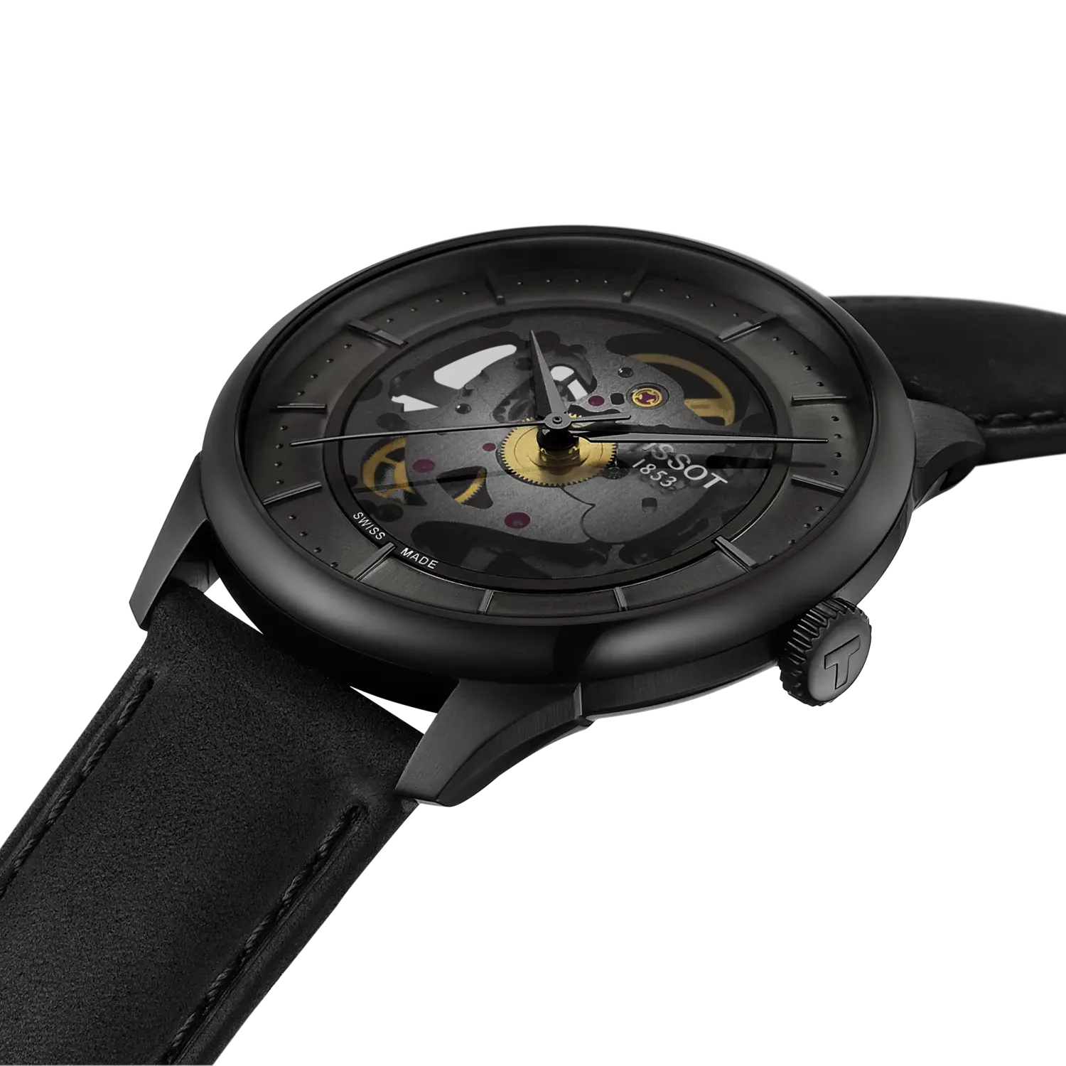 Tissot Chemin Des Tourelles Skeleton 39mm Otomatik Tunç T1398363644100 detay görseli 5