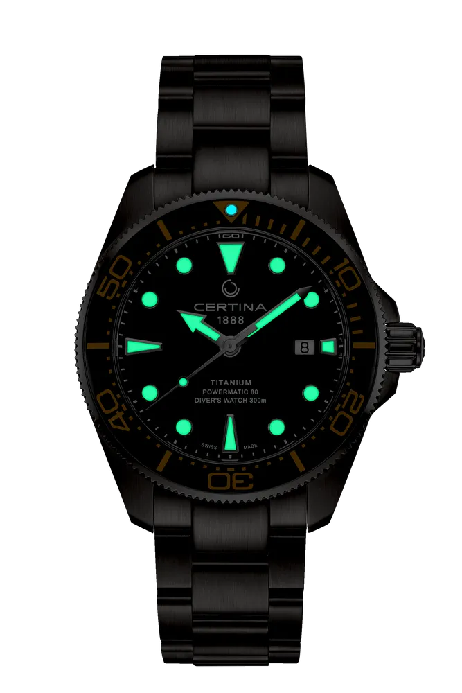 Certina DS Action Diver 43mm Powermatic 80 Otomatik Siyah C0326074405100 detay görseli 1