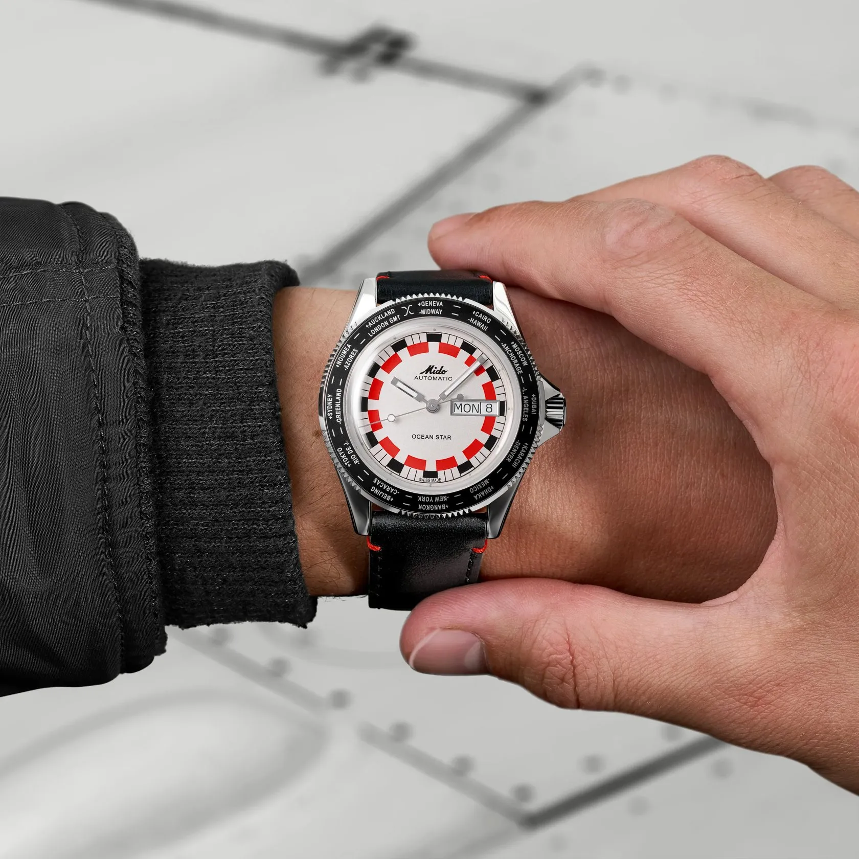 Mido Ocean Star Worldtimer Otomatik Silver M0268301603000 detay görseli 4