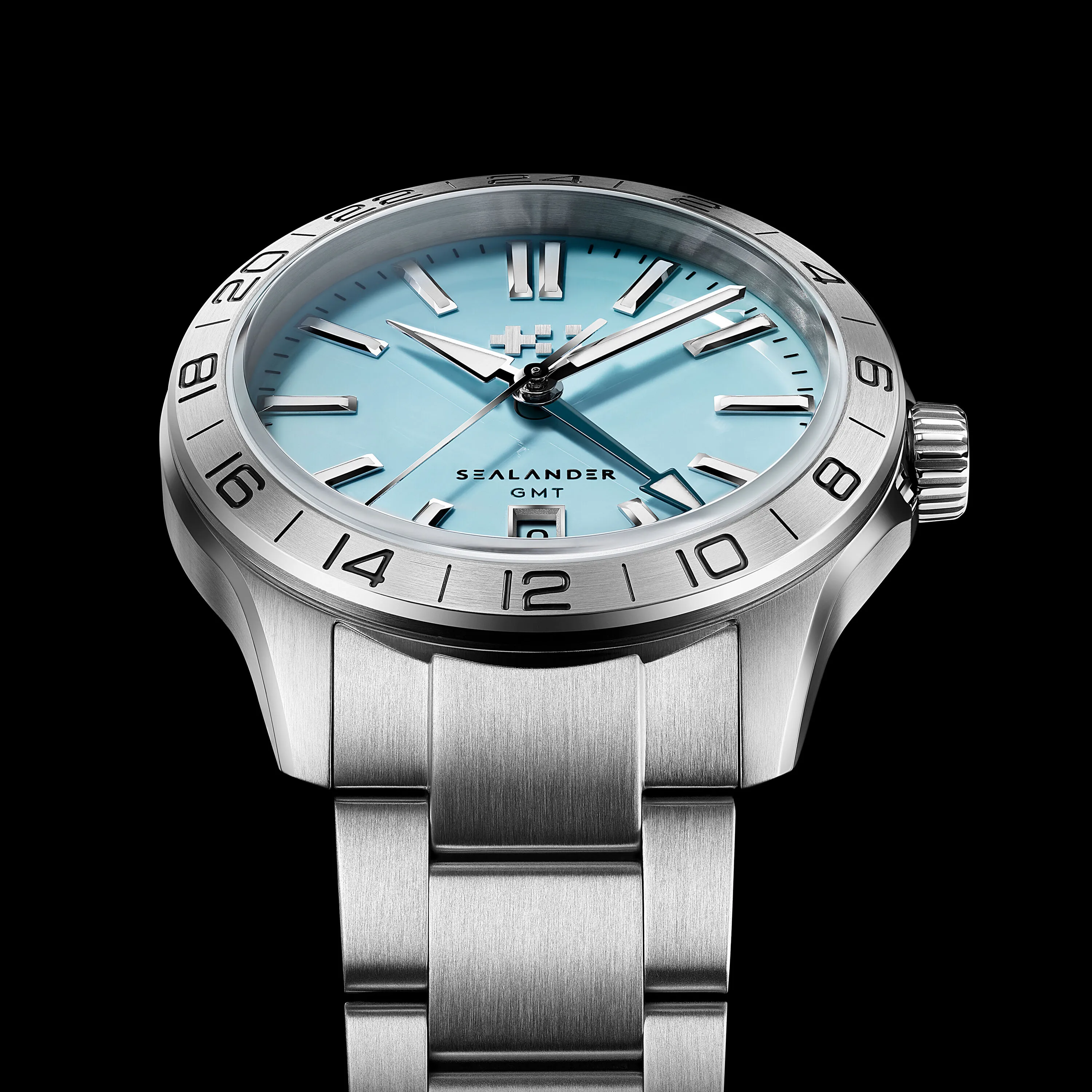 Christopher Ward C63 Sealander GMT Otomatik Sky Blue C6339AGM4S00B0B0 detay görseli 4