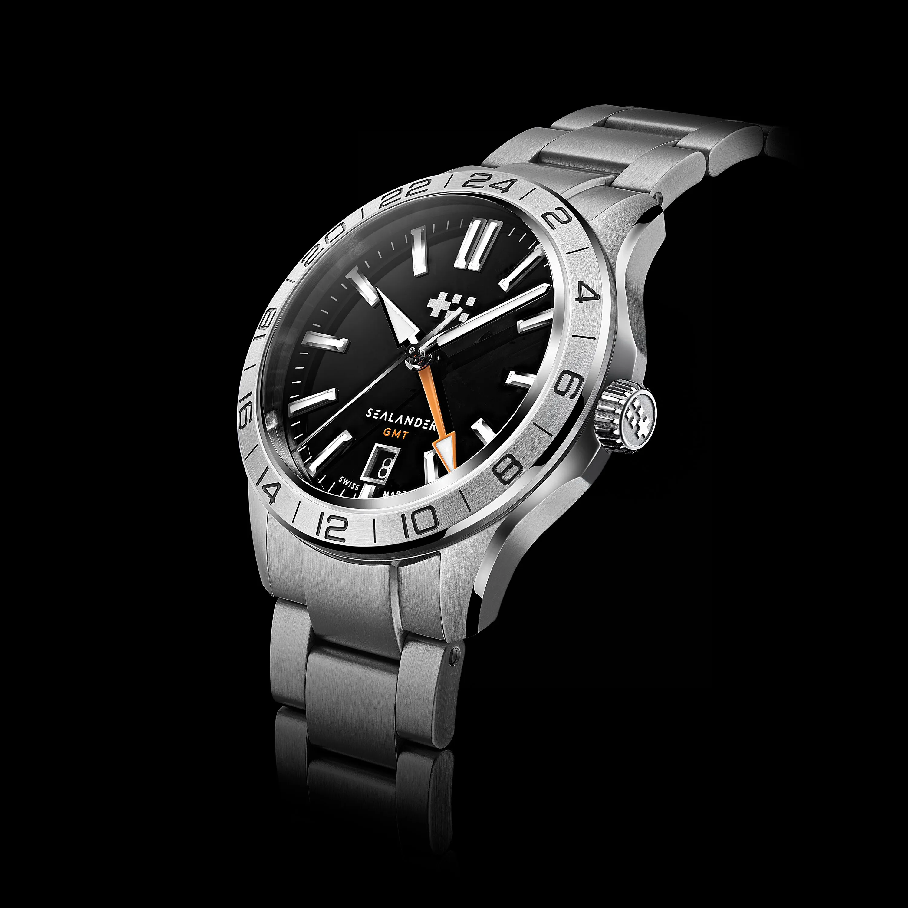 Christopher Ward C63 Sealander GMT Otomatik Siyah C6339AGM4S00K0B0 detay görseli 5