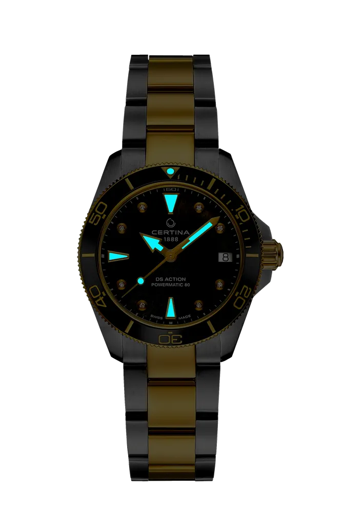 Certina DS Action 34.5mm Powermatic 80 Otomatik Mother Of Pearl C0320072212600 detay görseli 1
