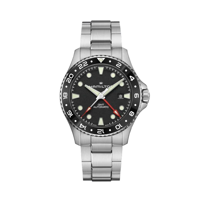 Hamilton Khaki Navy Scuba Auto GMT Siyah H82555130