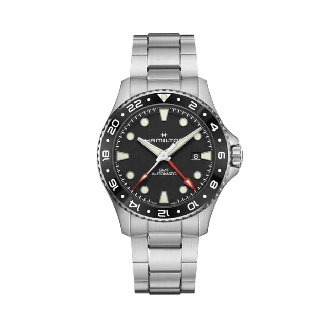 Beğenmek için çift tıkla Hamilton Khaki Navy Scuba Auto GMT Siyah H82555130 Görsel 1