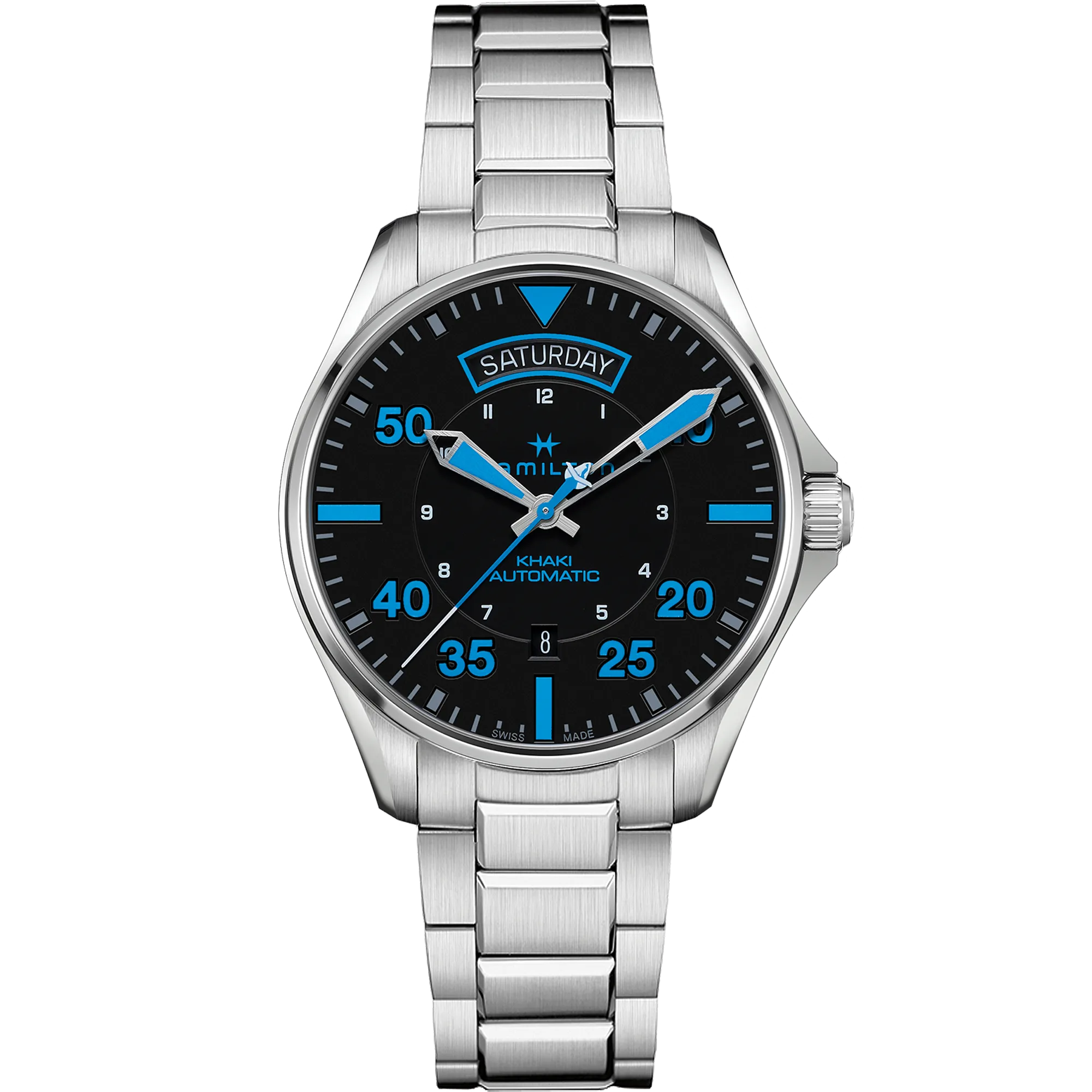 Hamilton Khaki Aviation Pilot Day-Date Air Zermatt Auto Black H64625131 detay görseli 1