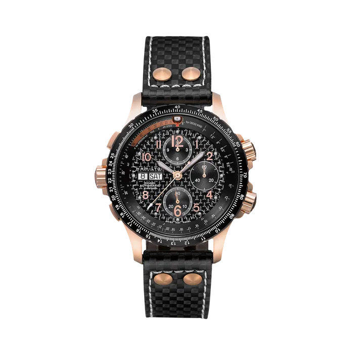 Hamilton Khaki Aviation X-Wind Auto Chrono Otomatik Siyah H77696793