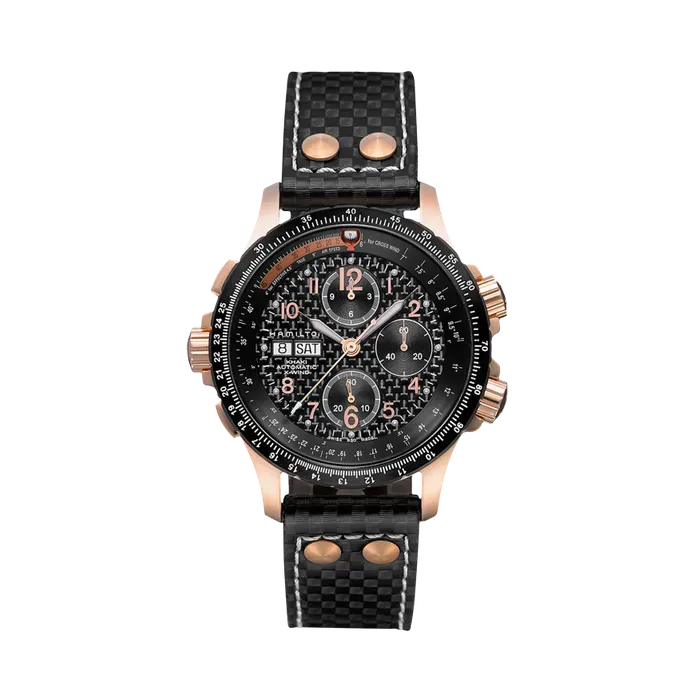 Hamilton Khaki Aviation X-Wind Auto Chrono Otomatik Siyah H77696793