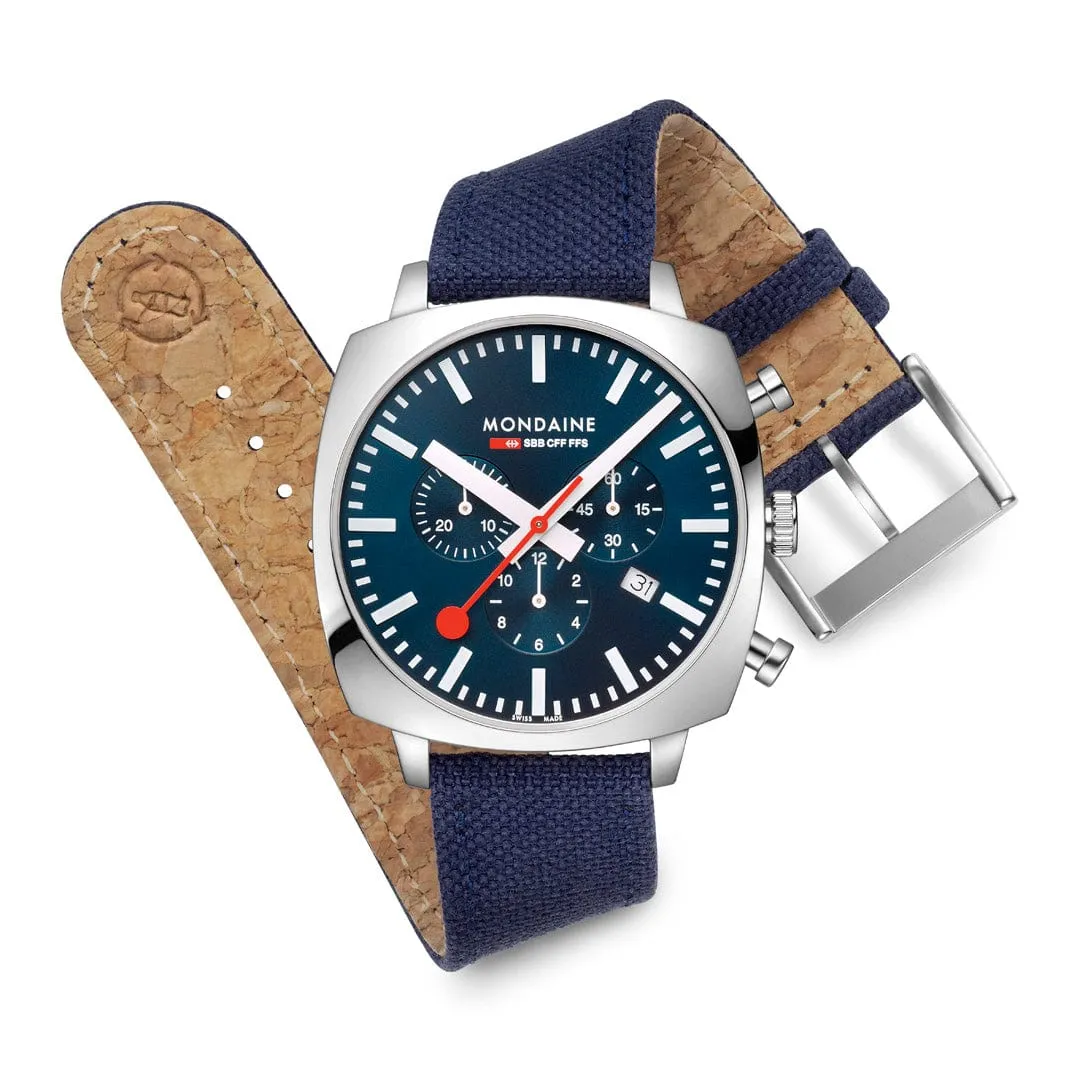 Mondaine Grand Cushion Ocean Blue MSL41440LDSET detay görseli 3