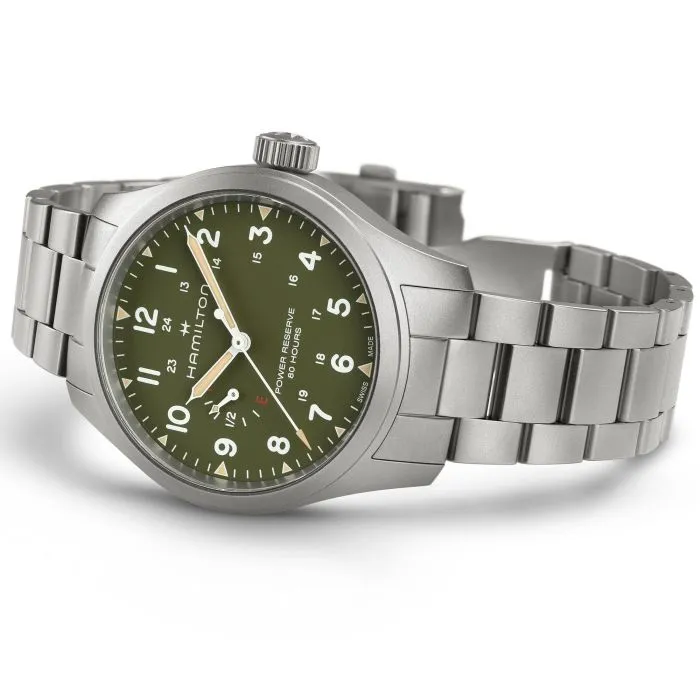 Hamilton Khaki Field Power Reserve 40mm Yeşil H69509160 detay görseli 2
