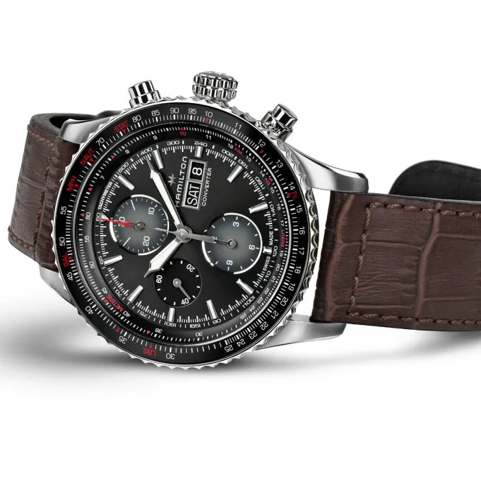 Hamilton Khaki Aviation Converter Auto Chrono Siyah H76726530 detay görseli 2