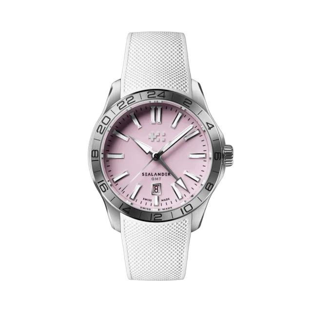 Beğenmek için çift tıkla Christopher Ward C63 Sealander GMT Otomatik Pink C6342AGM4S00P0RW Görsel 1