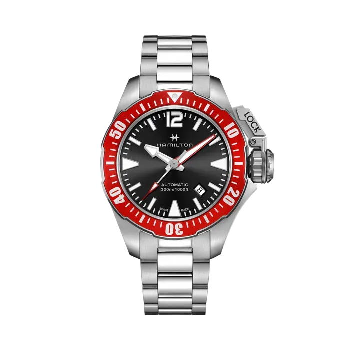 Hamilton Khaki Navy Frogman Auto Otomatik Siyah H77725135