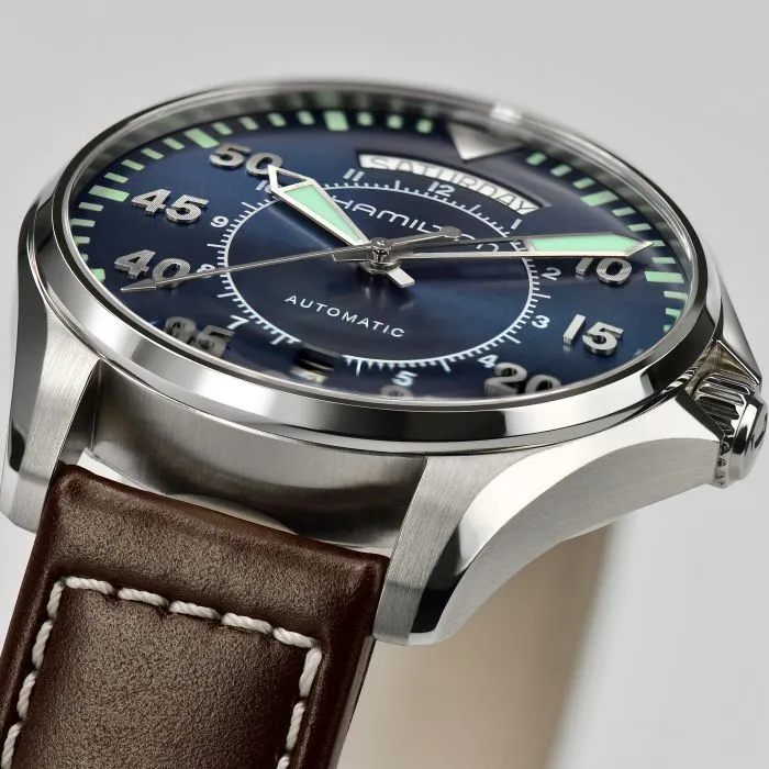 Hamilton Khaki Aviation Pilot Day Date Auto Otomatik Mavi H64615545 detay görseli 1