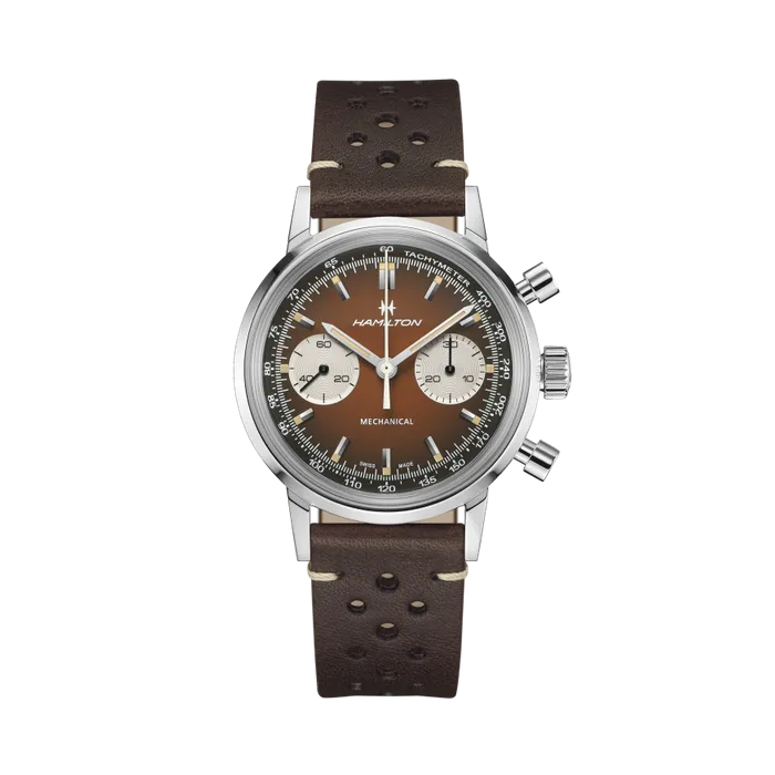 Hamilton American Classic Intra-Matic Chronograph H Kahverengi H38429591