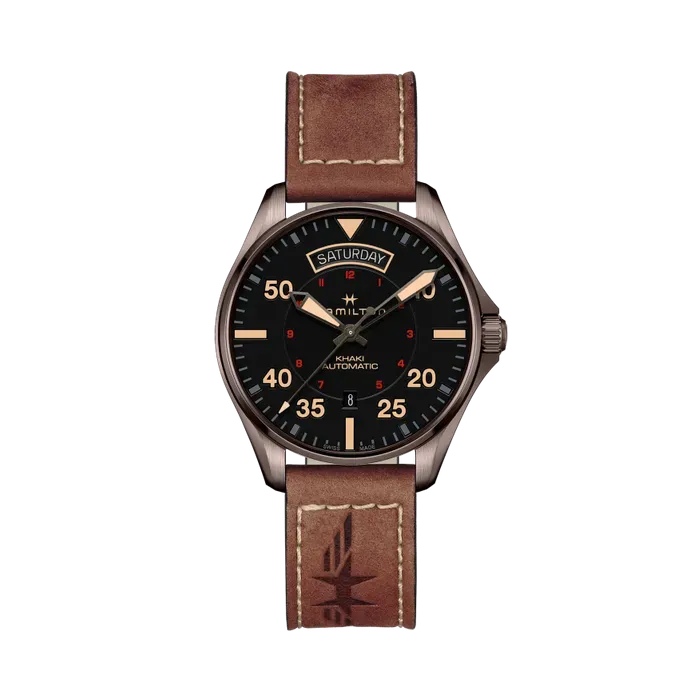 Hamilton Khaki Aviation Day Date Auto Black H64605531