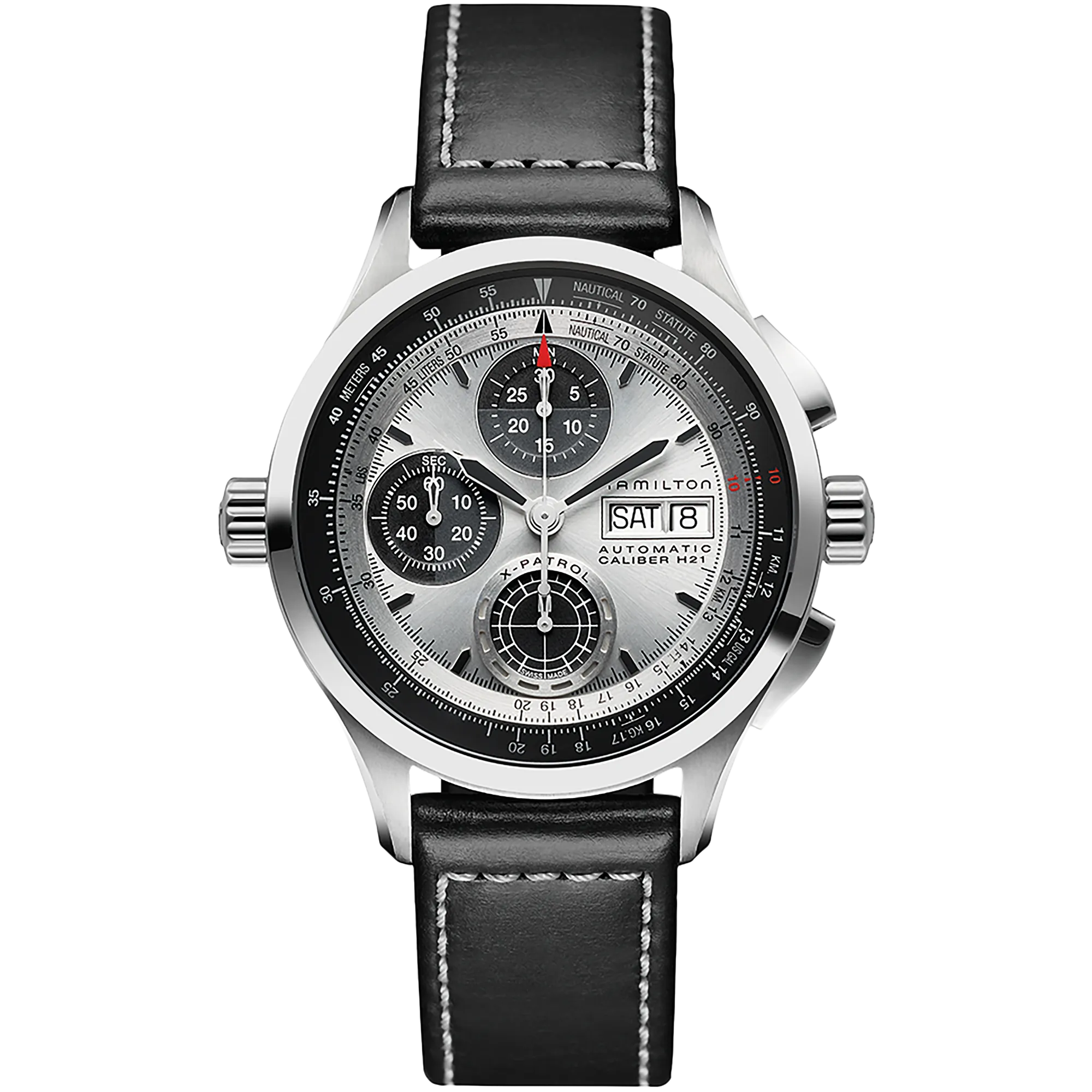 Hamilton Khaki Aviation Khaki X Patrol Auto Chrono Otomatik Silver H76566751 detay görseli 1