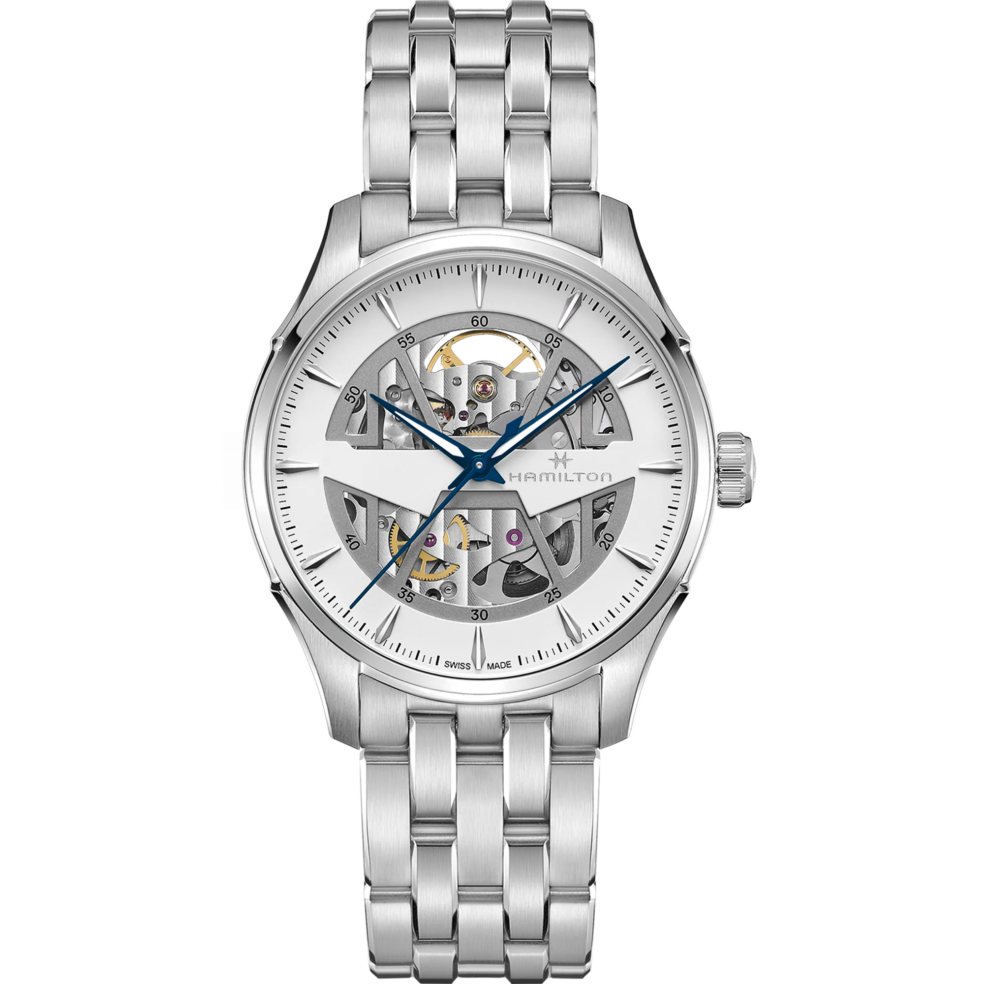 Hamilton Jazzmaster Skeleton Auto Otomatik Beyaz H42535110 detay görseli 1