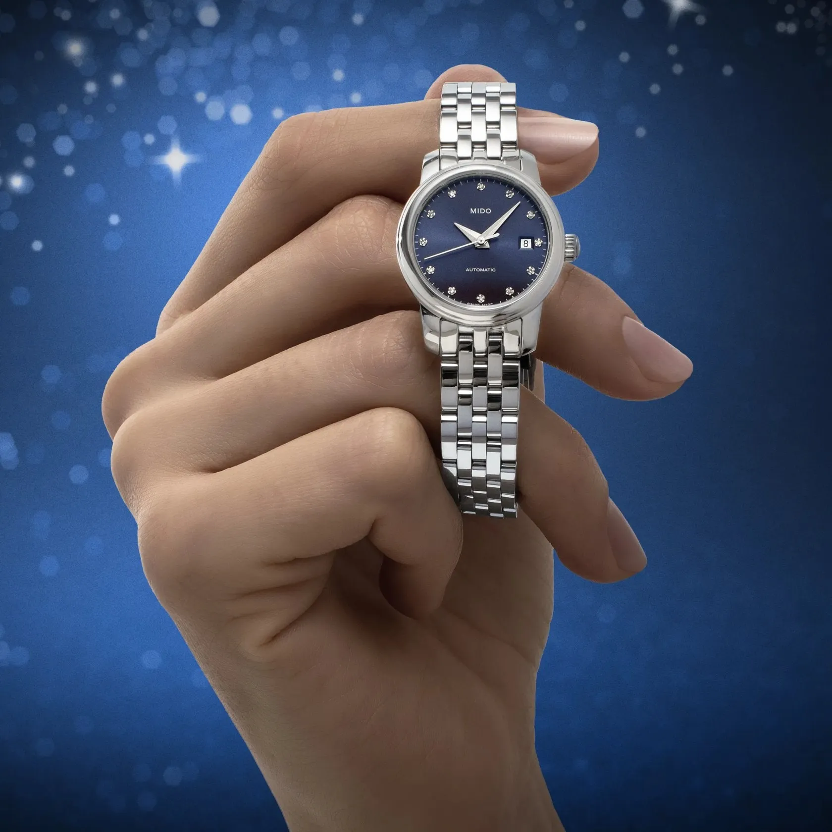 Mido Baroncelli Lady Twenty Five Otomatik M0390071104600 detay görseli 4